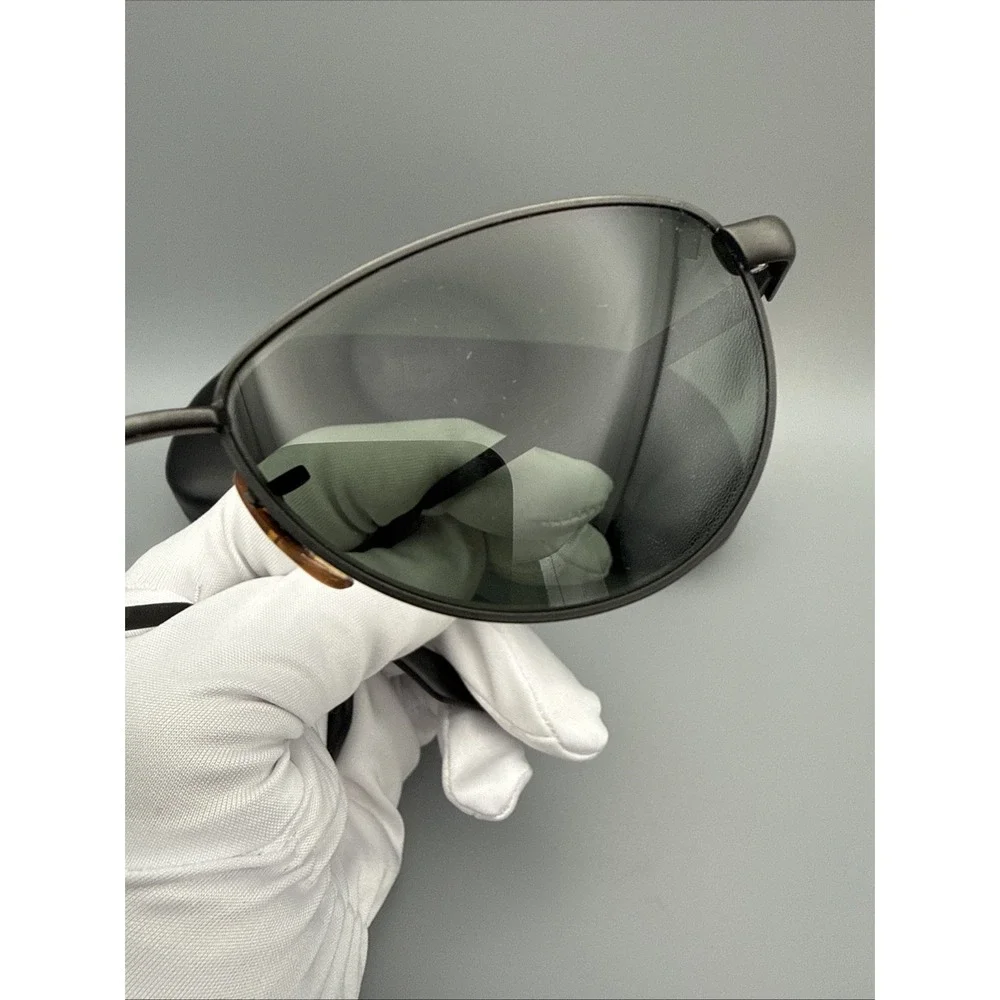 Ray Ban Bausch & Lomb Vintage W2193 Authentic Sunglasses Black Metal/Green Lens